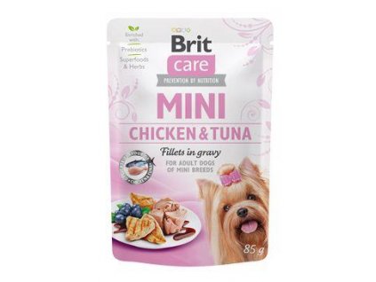 Brit Care Dog Mini kuracie a tuniakové filé v omáčke 85g