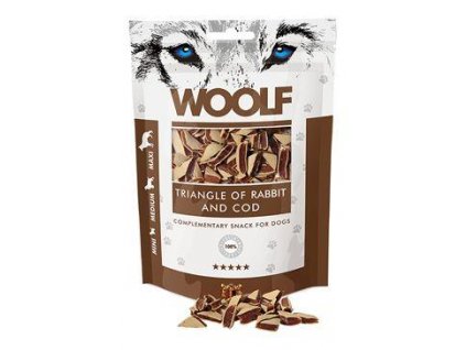 WOOLF králik a treska Triangle 100g