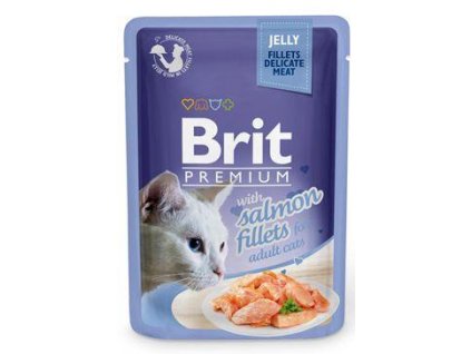 Brit Premium Cat D filé v želé s lososom 85g