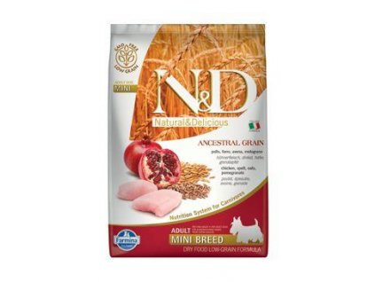 N&D LG DOG Adult Mini Chicken & Pomegranate 7kg  + Farmina miska zdarma (do vyprodání zásob)