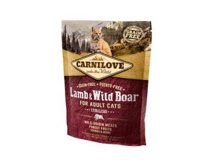 Carnilove Cat Lamb &amp; Wild Boar Adult Sterilizované 400g