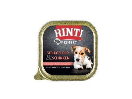 Rinti Dog Feinest vanička drůbež+šunka 150g