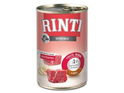 Rinti Dog Sensible konzerva s hovädzím mäsom + ryža 400g