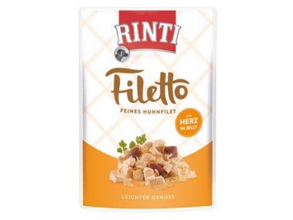 Rinti Dog Filetto kapsa kuracie+kuracie srdce v želé 100g