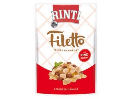 Rinti Dog Filetto kapsa kuře+hovězí v želé 100g