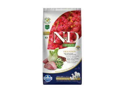 N&D Quinoa DOG Digestion Lamb & Fennel M/L 7kg  + Farmina miska zdarma (do vyprodání zásob)