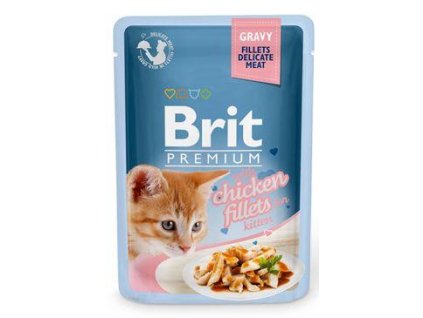 Brit Premium Cat D filé v omáčke pre mačiatka 85g