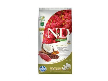 N&D Quinoa DOG Skin & Coat Duck & Coconut 7kg  + ZÁSOBNÍK NA KRMIVO ZDARMA! (Platnost do 31.10.2020)