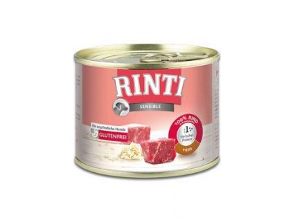 Rinti Dog Sensible konzerva hovězí+rýže 185g
