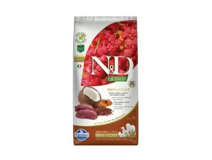 N&D Quinoa DOG Skin&Coat Venison M/L 7kg  + Farmina miska zdarma (do vyprodání zásob)