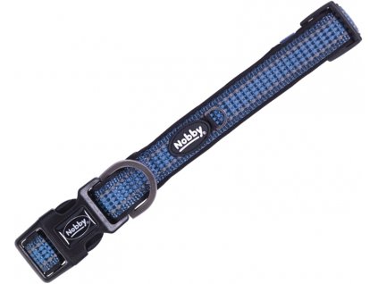 Nobby KALEA obojek nylon reflexní modrá XS-S 25-35cm