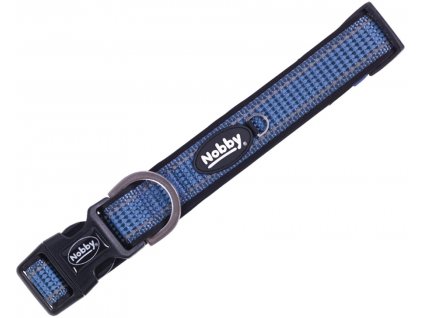 Nobby KALEA obojek nylon reflexní modrá L-XL 50-70cm
