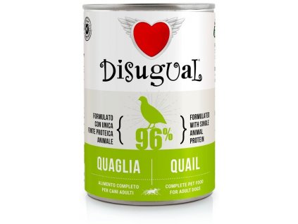 Disugual Dog Single Protein Quail konzerva 400g