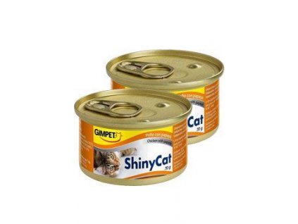 Gimpet kočka konz. ShinyCat  kuře+papája 2x70g