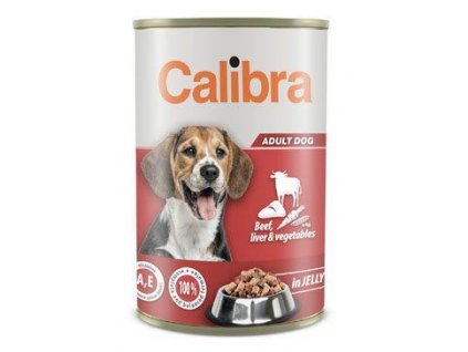 Calibra Dog  konz.Beef,liver&veget. in jelly 1240g