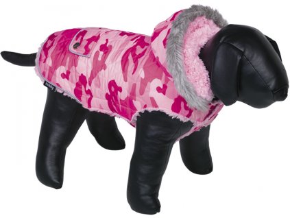 Nobby POLAR obleček pro psa s kapucí 29cm růžový maskáč