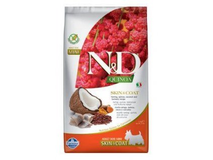 N&D Quinoa DOG Skin & Coat Herring &Coconut Mini 800g