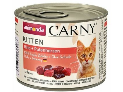 ANIMONDA konzerva CARNY Kitten - hovädzie + morčacie srdce 200g