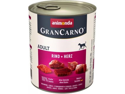 Animonda GranCarno dog konz. - hovězí, srdce 800 g