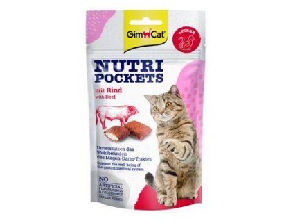 Gimcat Nutri Pockets s hovězím 60 g