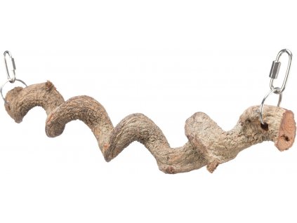 Přírodní závěsné "cikcak" bidýlko, 36 cm/ø 25 mm, dračí dřevo