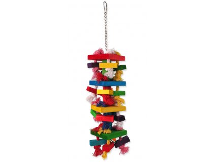 hracka bird jewel zavesna s provazy a drivky barevna 54cm default