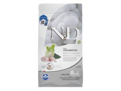 N&D WHITE DOG Adult Mini Sea Bass&Spirulina&Fenn 2kg