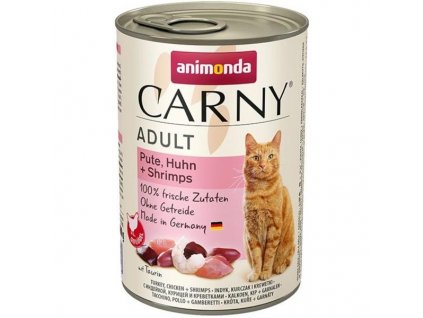 Animonda Carny cat  konz. - krůta, kuře + ráčci 400 g