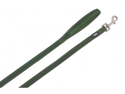 Nobby SOFT GRIP vodítko nylon M-L 120cm / 20mm vojenská zelená