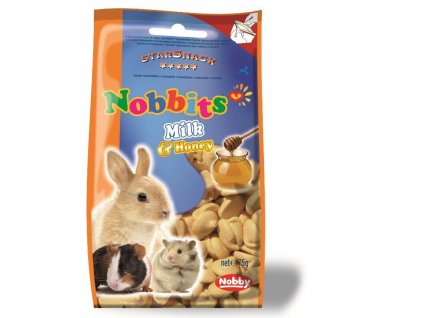 Nobby StarSnack Nobbits pamlsky pro hlodavce mléko a med 75g