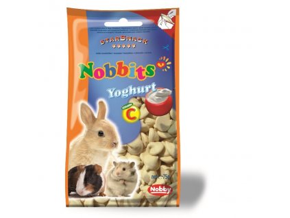 Nobby StarSnack Nobbits pamlsky pro hlodavce jogurtové 75g