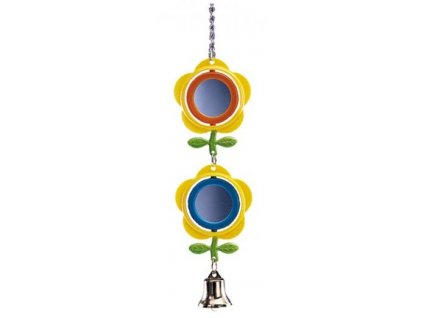 Hračka Nobby pre malé papagáje závesné zrkadlo so zvončekom 28cm