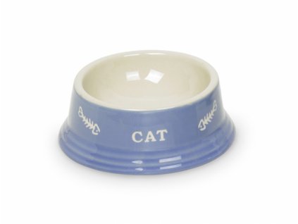 Nobby Cat keramická miska 14 x 4,8 cm modrá 140ml