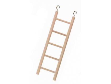 Drevený závesný rebrík Nobby pre papagáje 5 priečok 22 cm