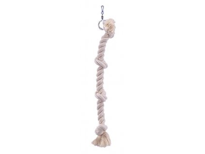 Bavlnené lano na zavesenie Nobby veľké so 4 uzlami 67 cm