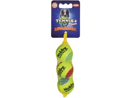 Nobby Tennis Line hračka tenisová loptička farebná XS 4cm 3ks