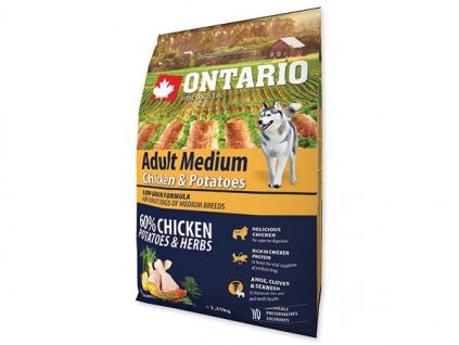 ONTARIO dog ADULT MEDIUM chicken 12kg