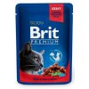 Brit Premium kapsička pre mačky s duseným hovädzím mäsom a hráškom 100g