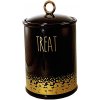 Keramická nádoba Nobby TREAT čierna so zlatým dekorom 850ml