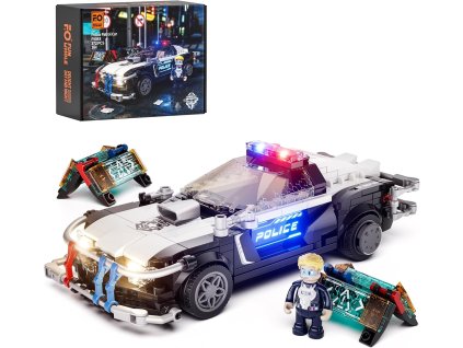 Funwhole Lumibricks Cyberpunk futurisztikus rendőrautó F9043 01