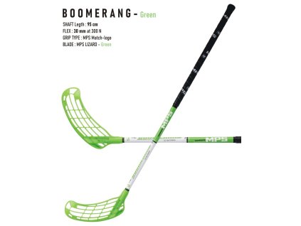 florbalova hul boomerang mps green