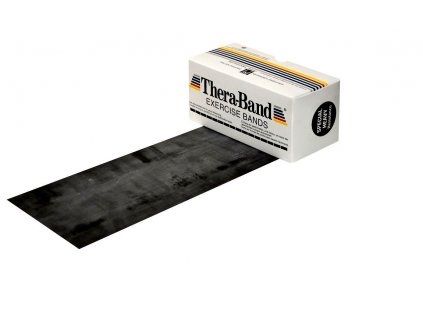 thera band posilovaci guma 5 5m cerna specialne silna rehabilitace pas