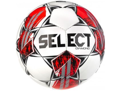 fotbalovy mic select fb diamond bilo cervena–velikost 4