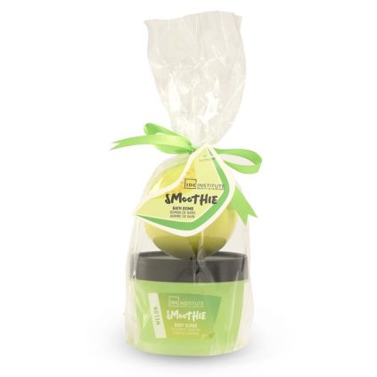 IDC Institute Set telového peelingu a bomby do kúpeľa - melón -  Smoothie Melon
