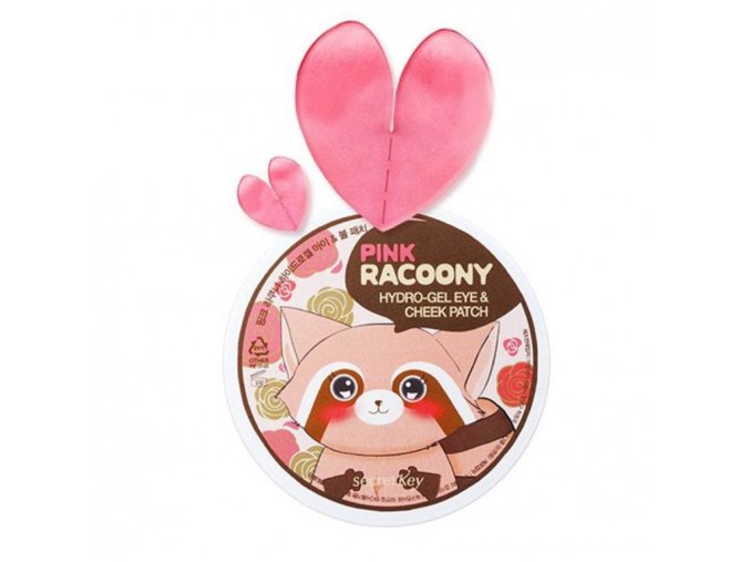 Secret Key Pink Racoony hydrogel eye and cheek patch - hydrogel pads for eyes and cheeks