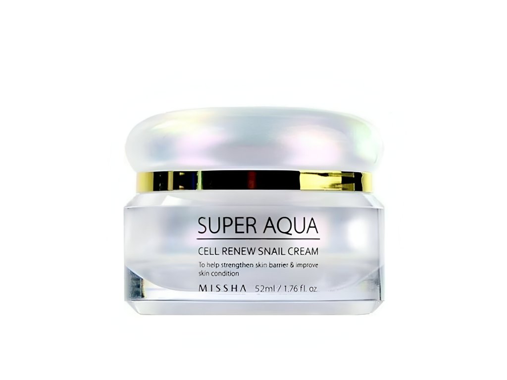 Missha Super Aqua Cell Renew Snail Cream EX - pěstící pleťový krém s extraktem ze šnečího mucinu