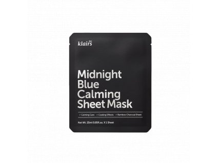 Dear Klairs  Midnight Blue Calming Sheet Mask - plátýnková maska se zklidňujícím účinkem