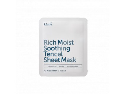 Dear Klairs Rich Moist Soothing Tencel Sheet Mask - hydratační pleťová maska