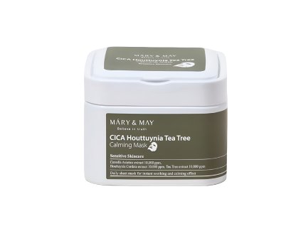 1701 2151 mary may cica houttuynia tea tree calming mask 400g upokojujuce platkove masky s cajovnikom a hutiniou 30ks (1)