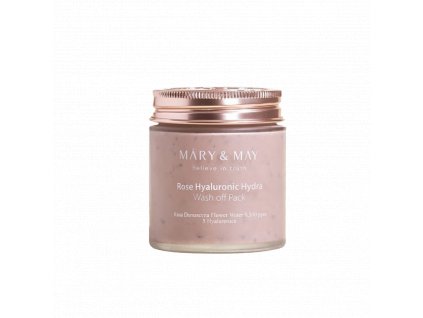 Mary&May Rose Hyaluronic Hydra wash off pack - hydratační pleťová maska s vodou z růží